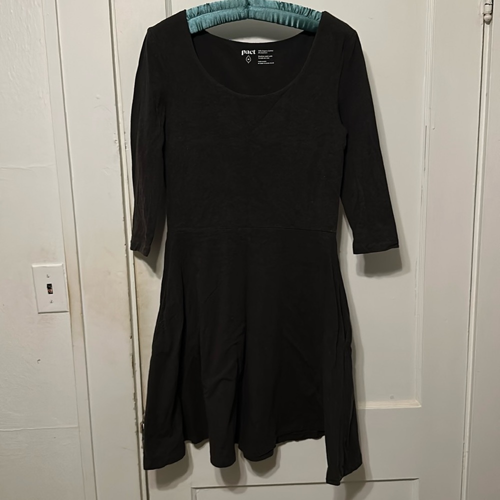 Pact Organic Cotton 3/4 Sleeve Dress